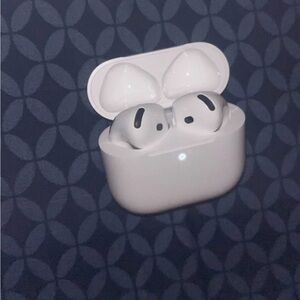 White Wireless Earbuds with Charging Case